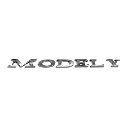 Chrome Tesla Model Y Bag Emblem Badge
