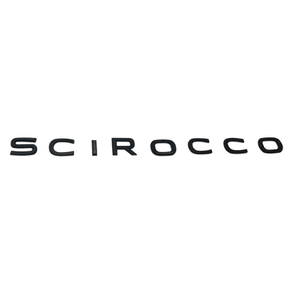 Svart VW "Scirocco" bakre emblem 2014+