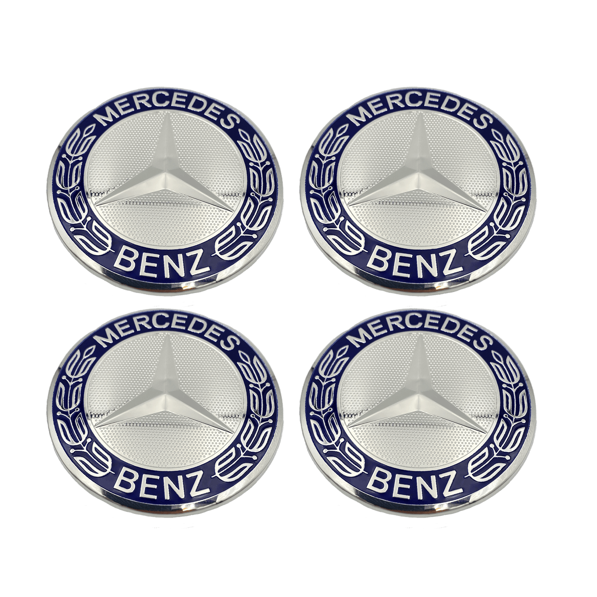 4 Stk. Chrome Mercedes Centerkapsler - Driverse - Centerkaplser - Driverse - Driverse - MB-OG-CK-CH-60 - 60mm - Chrome - -