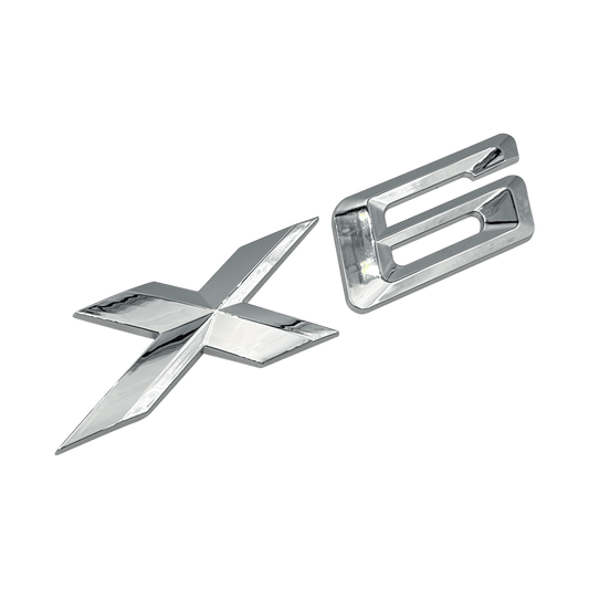 Chrome BMW X6 Emblem
