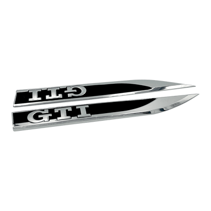 2 stk. Krom VW GTI-emblem for sideskjermene