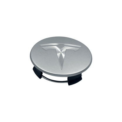 4 stk. Chrome Tesla Centerkapsler 57mm