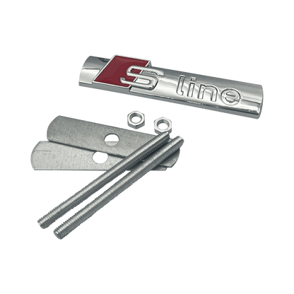 Audi S-line Front Emblem Chrome til Hexagon Grill