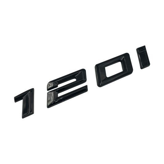 Svart BMW 120i emblem 