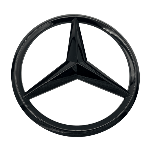 Mercedes Bag Stjerne Logo Sort 82mm W176 A-klasse