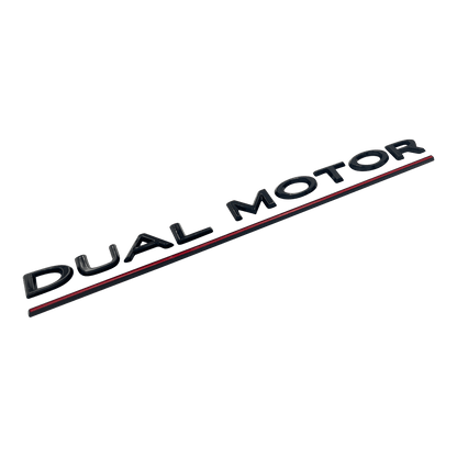 Sort Tesla DUAL MOTOR Bag Emblem Badge