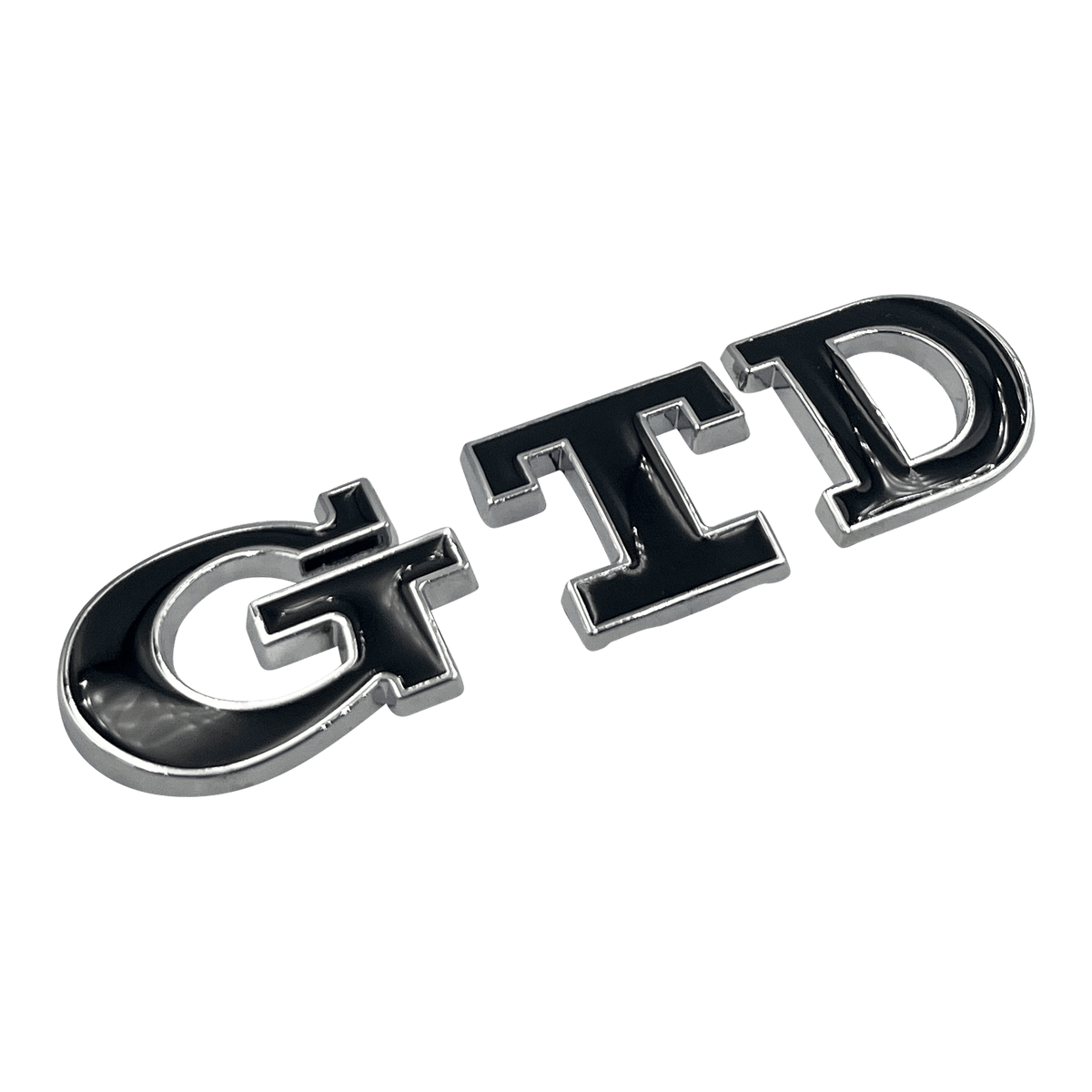 Sort VW GTD Bag Emblem med krom kanter