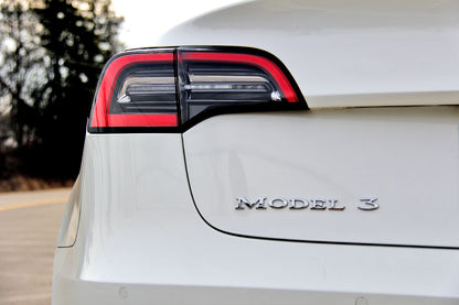 Chrome Tesla Model 3 Bag Emblem Badge