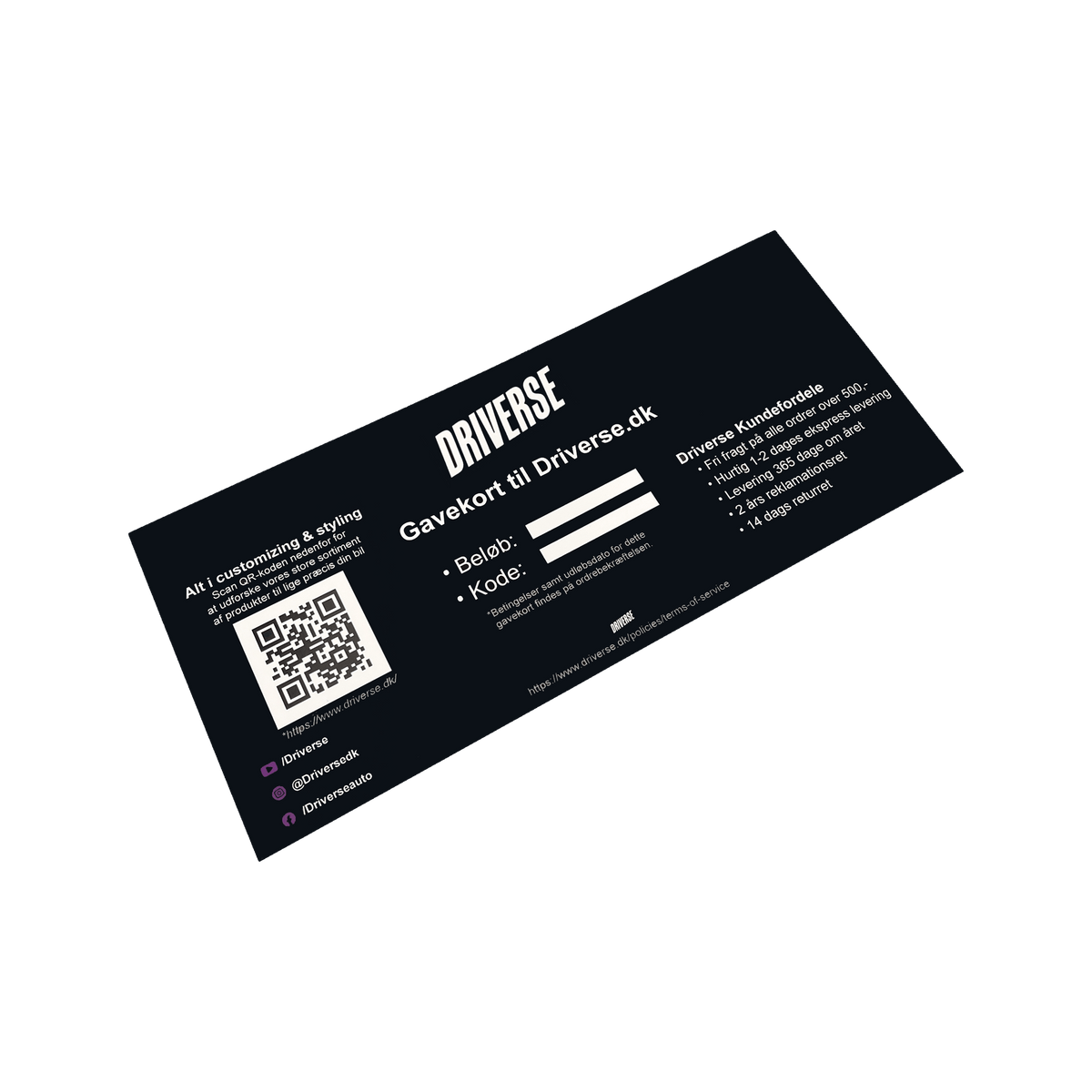 Driverse Gavekort